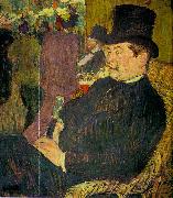  Henri  Toulouse-Lautrec Portrait of Monsieur Delaporte at the Jardin de Paris oil painting